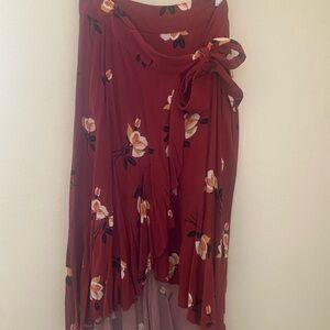 Free People Floral Wrap Skirt size 6